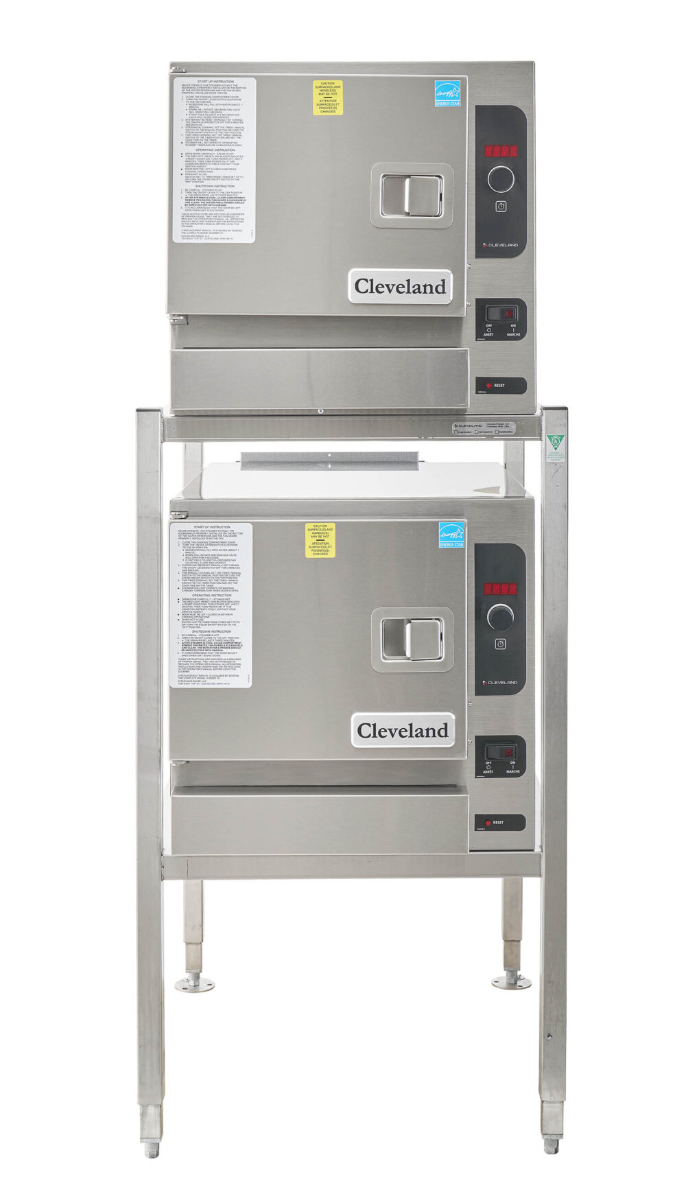 2.22CGT33.1: 2 SteamChef SST Gas Boilerless Convection Steamer Stacked